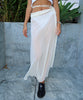 ASYMMETRICAL SHEER COWL SKIRT