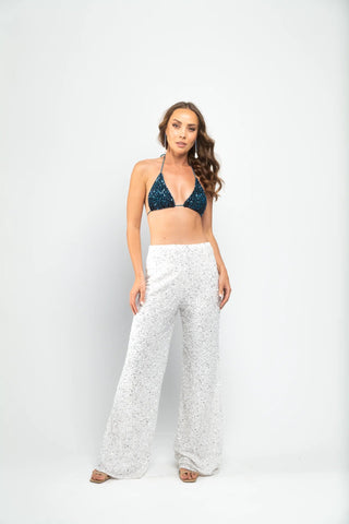 TEAL SEQUIN BRALETTE