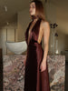 CHOCOLATE HALTER MAXI