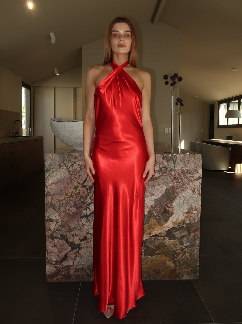 RED CROSSOVER MAXI