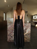 BLACK HALTER TIE MAXI