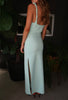 AQUA PLEAT TUCK DRESS