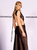 CHOCOLATE COWL CUT OUT MAXI