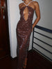 COCOA SEQUIN GOWN