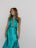 TEAL HALTER TIE MAXI