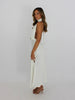 WHITE HALTER TIE MAXI