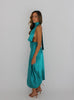 TEAL HALTER TIE MAXI