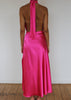 HOT PINK HALTER MAXI