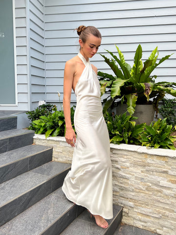 WHITE CROSSOVER MAXI