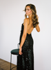 SEQUIN MESH GOWN